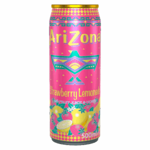 Напиток сокосодержащий AriZona Strawberry Lemonade with Fruit Juice & Honey со вкусом клубники с мёдом, 500 мл
