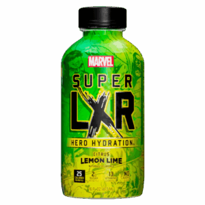 Холодный чёрный чай AriZona Marvel SUPER LXR со вкусом лимона и лайма, 473мл