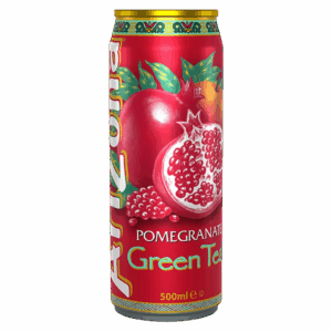 Холодный зелёный чай AriZona Green Tea Pomegranate со вкусом граната, 500 мл