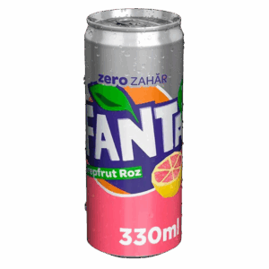 Газированный напиток Fanta Pink Grapefruit Zero со вкусом розового грейпфрута (без сахара), 330 мл