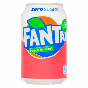 Газированный напиток Fanta Peach Apricot Zero Sugar со вкусом персика и абрикоса (без сахара), 330 мл