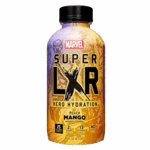 Холодный чёрный чай AriZona Marvel SUPER LXR со вкусом персика и манго, 473мл