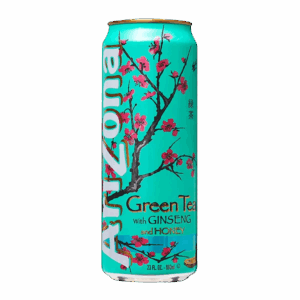 Холодный зелёный чай AriZona Green Tea with Ginseng and Honey с женьшенем и мёдом, 650 мл