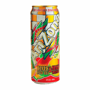 Холодный чёрный чай AriZona Half & Half Iced Tea Mango со вкусом манго, 680 мл