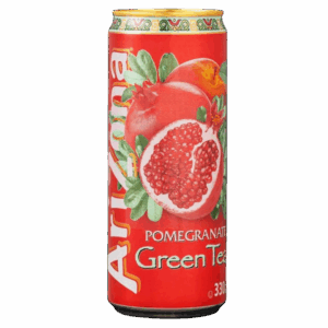 Холодный зелёный чай AriZona Green Tea Pomegranate со вкусом граната, 330 мл