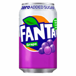 Газированный напиток Fanta Grape Zero со вкусом винограда (без сахара), 330 мл