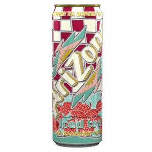 Холодный чёрный чай AriZona Raspberry Tea со вкусом малины, 340 мл