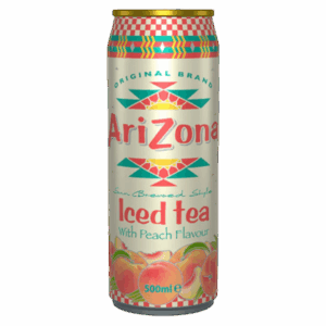 Холодный чёрный чай AriZona Peach Tea со вкусом персика, 500 мл